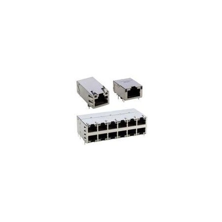 Amphenol Telecom And Datacom Connector, 8 Contact(S), Male, Right Angle, Solder Terminal, Locking RJMG163218101NR